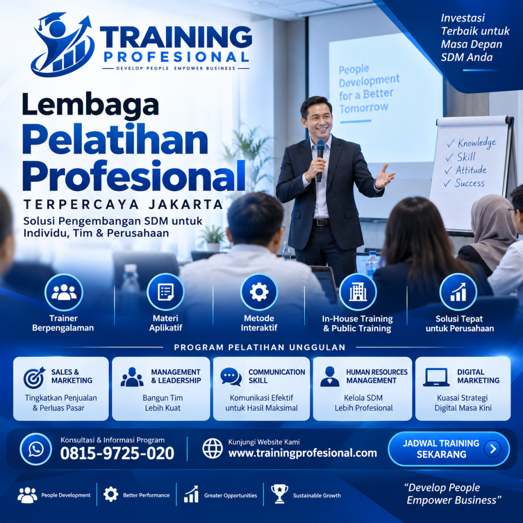 Lembaga Pelatihan Profesional Terpercaya Jakarta