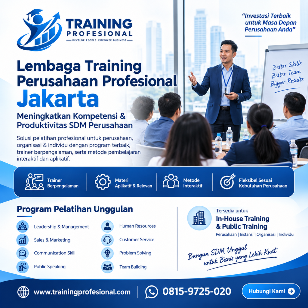 Lembaga Training Perusahaan Profesional Jakarta